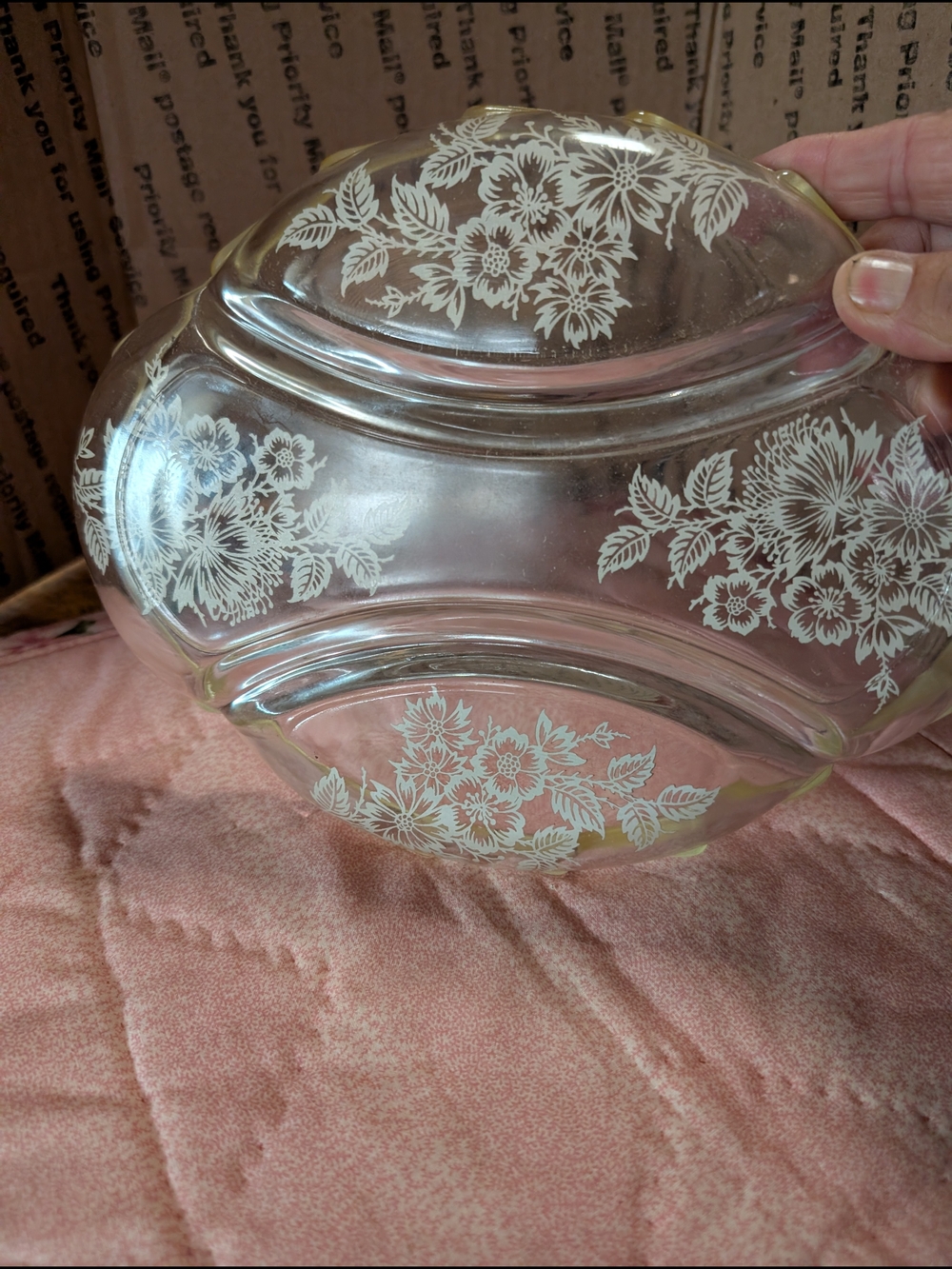 Vintage Glass Relish Dish with Silver Overlay - 3 Part Condiment Server - Picture 4 of 5